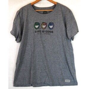 Life Is Good Crusher XL Womens Heather Gray T-shirt In All Shades